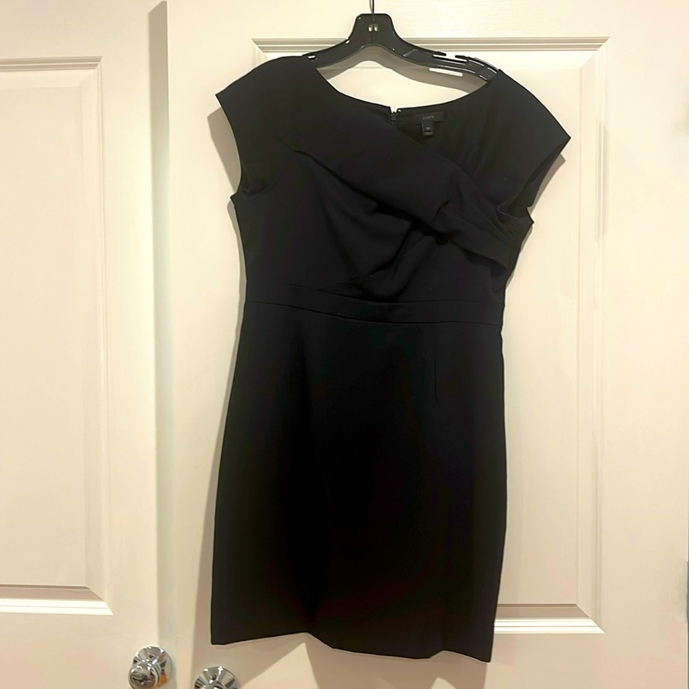 J Crew 12P wool oregami neckline dress